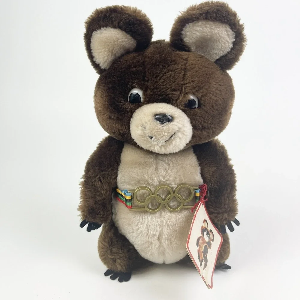 Dakin‎ Misha Moscow Summer Olympic Games Plush Teddy Bear 1980 Mascot Vintage